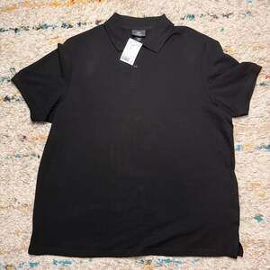 H&M Regular Fit Textured Polo Shirt - Black - Men